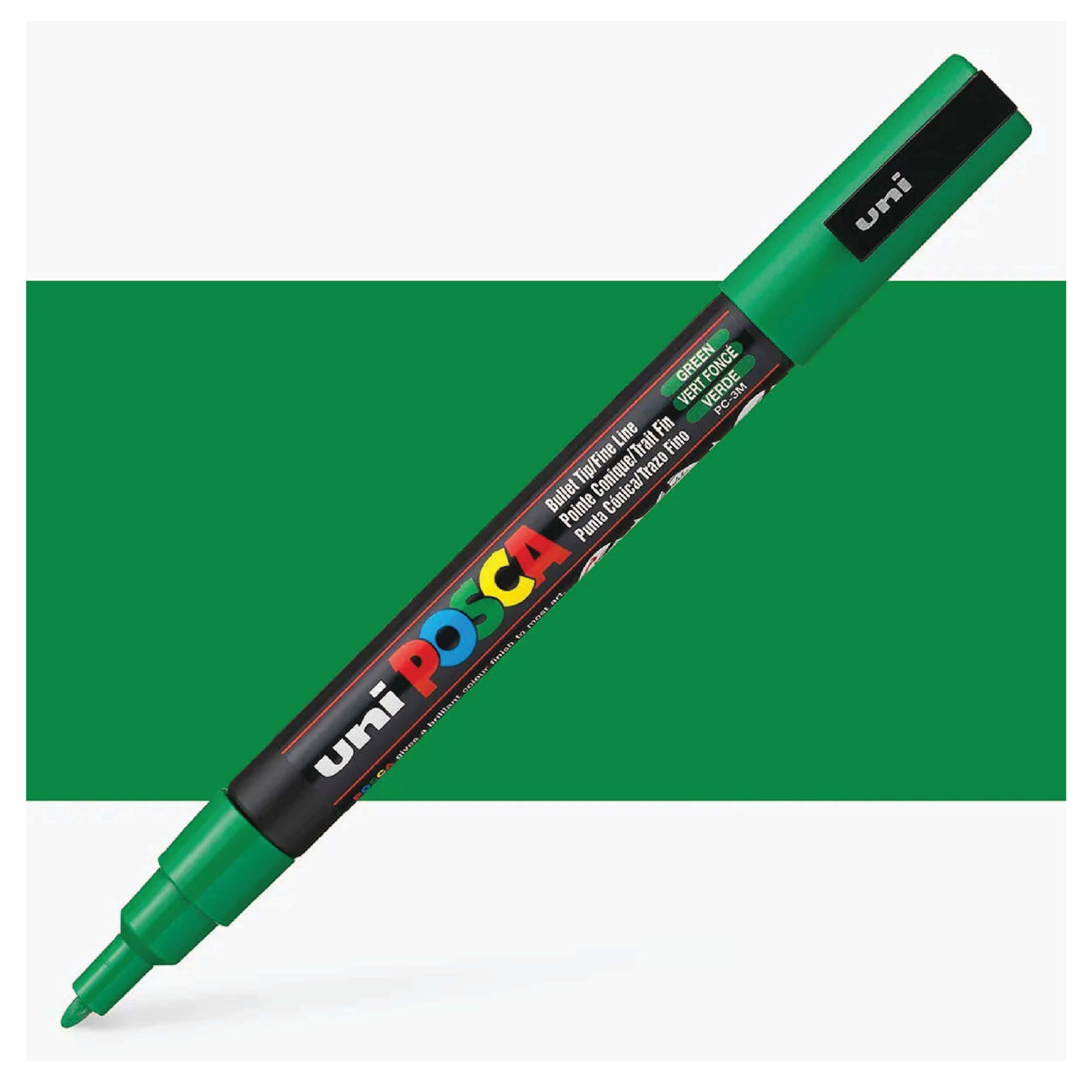 Marker Fine Cone Tip 0.9-1.3mm Dark Green POSCA Uni